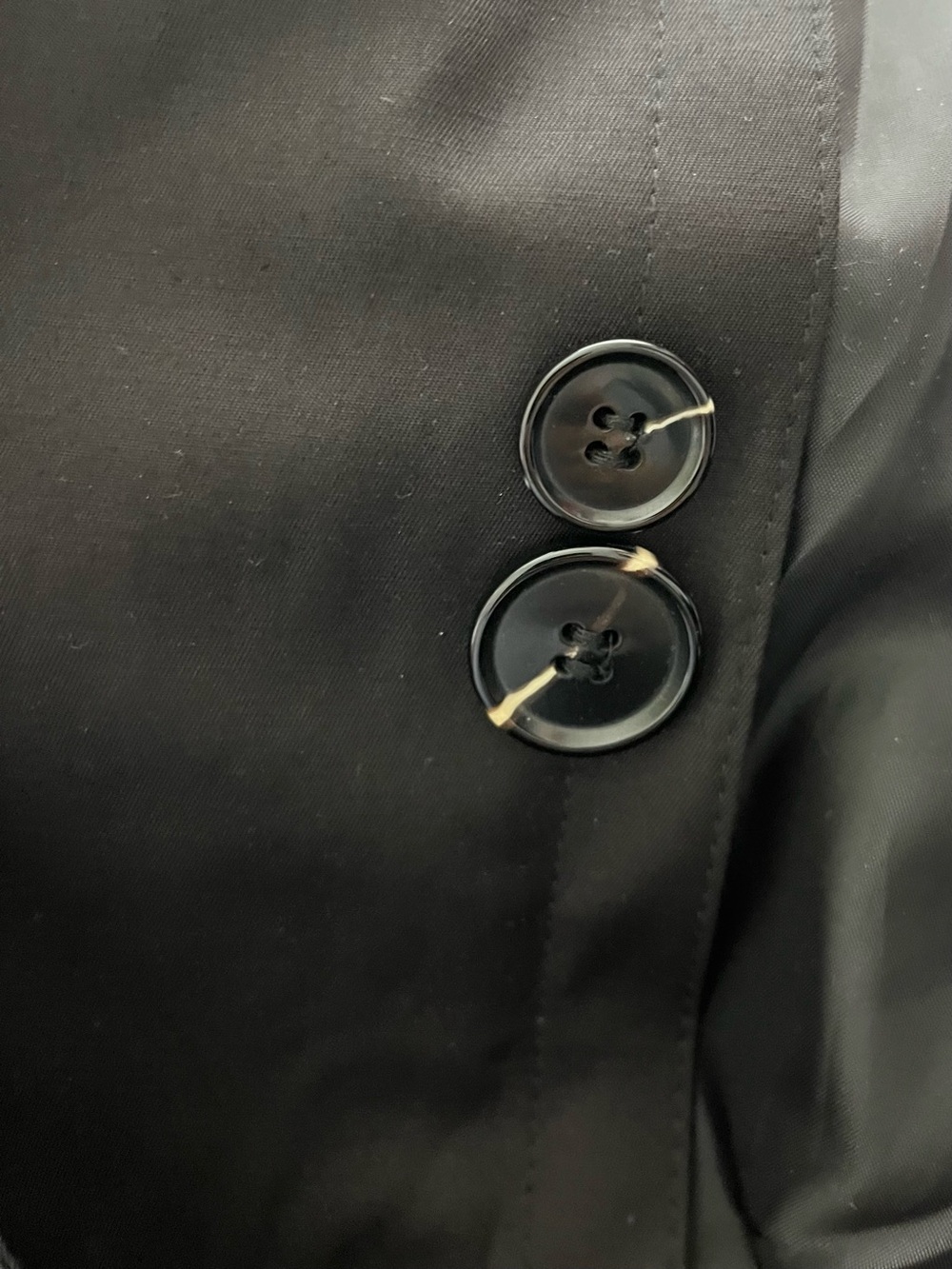 Gallery Trench Coat Size L Black Hooded Belted Removable Hood & Lining - Picture 9 of 13